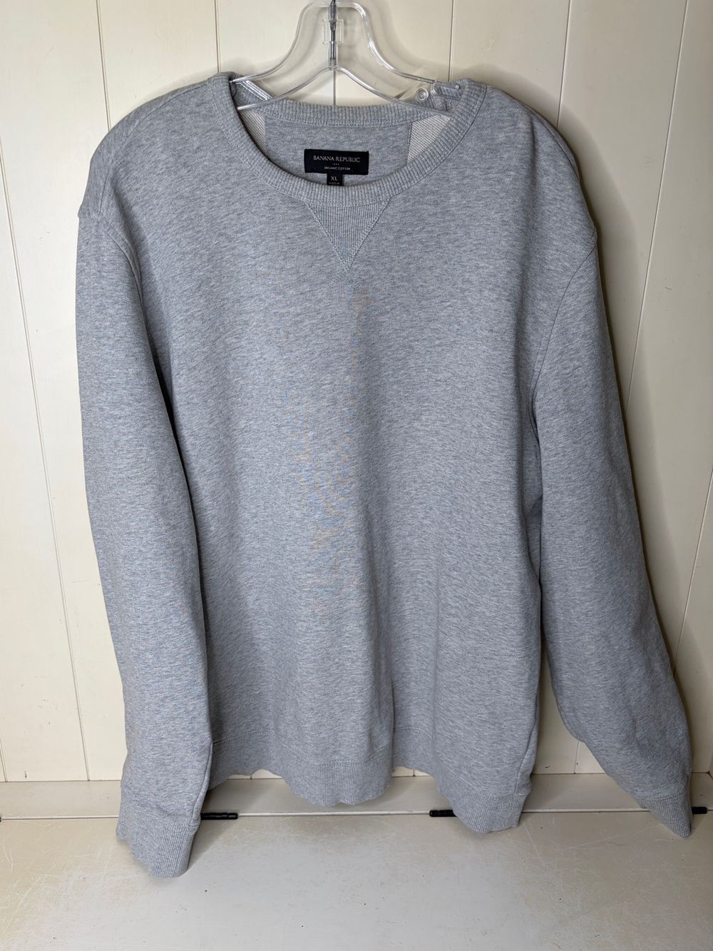 Banana Republic Sweatshirt Gray ORGANIC COTTON Crewneck Pullover - MENS XL